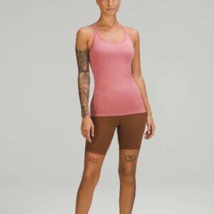 Lululemon Ebb to Street Yoga Built in Bra Tank Top Brier Rose Size 10